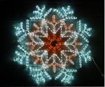 Снежинка светодиодная бело-оранжевая 0.86