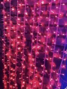 Водопад светодиодный красный 1,0*3,0 с контроллером 1440LED цена 15000-00р